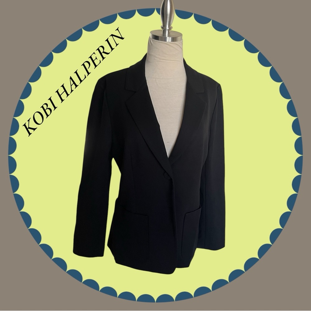 KOBI HALPERIN BLACK CLASSIC BLAZER JACKET M